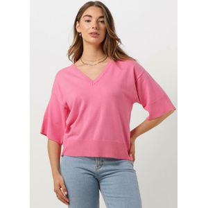 MSCH Copenhagen Mscheslina Rachelle 2/4 V Neck Pullover Tops & T-shirts Dames - Shirt - Roze - Maat XS/S