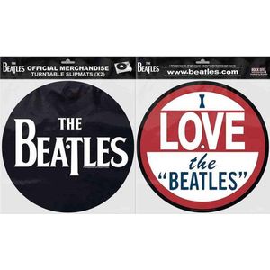 The Beatles - Drop T Logo & Love Platenspeler Slipmat - Multicolours