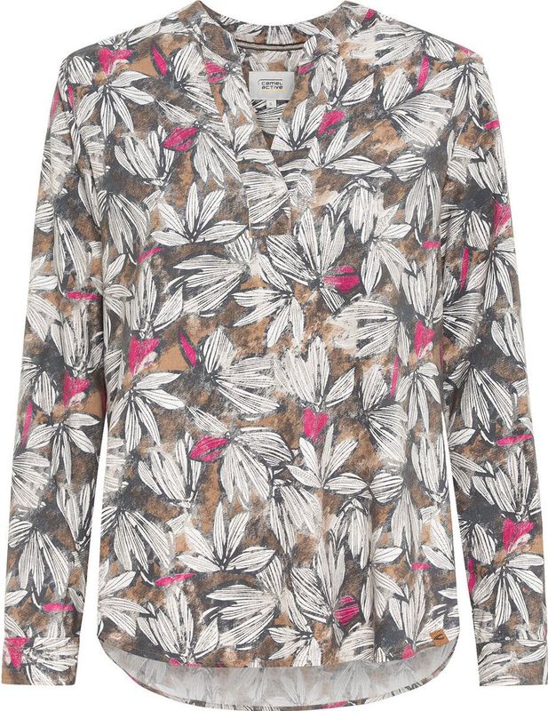 camel active Damesblouse, Aop Magnolia, XS