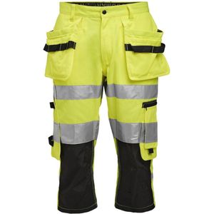 Jobman 2217 Hi-Vis Long Shorts 65221762 - Geel/Zwart - C46