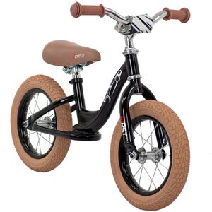 2Cycle - Loopfiets - First - Luchtbanden - Zwart - Loopfiets 2 jaar - Balance bike
