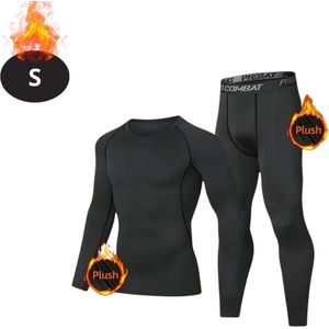 Nivard Thermokleding Heren - Thermobroek - Thermoset - Thermolegging - Winter - Thermoshirt - Zwart - S