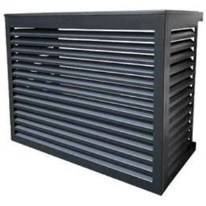 Alixo - Airco Omkasting Buitenunit - Warmtepomp Omkasting - Medium 109x67x84,5cm - Gelakt Aluminium - Geluidsdempende werking