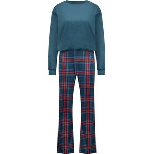 Hunkemöller Dames Nachtmode Pyjamaset met tas - Blauw - maat 2XS