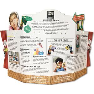 WALKYTALKIES - Kindersok - Sokpop - Handpop - Pakket - Thema Speurneuzen - Politieagent- Politie - Agent - Politiehond - Hond - Boef meisje - Boef jongen - Display