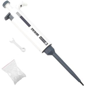 TheLau - Handmatig verstelbare pipet met één kanaal voor laboratoriumwerkzaamheden 0,5 tot 10 ul.