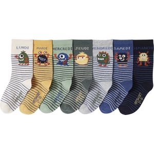Vertbaudet - Set van 7 Paar Jongenssokken - Monsters - Tricot