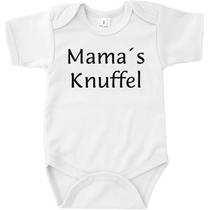 Baby Romper met Tekst 'Mama's knuffel' – Maat 62 – Witte Romper – Origineel Kraamcadeau voor Jongen of Meisje – Babykleding