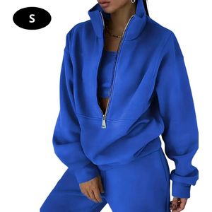 Bovista Joggingpak Dames - Huispak - Volwassenen - Trainingspak - Comfortabel - Jogging Pak - Joggingsbroek - Blauw - S