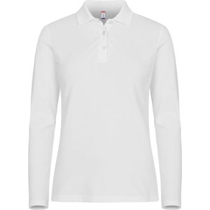 Clique Stretch Premium Polo L/S Women 028263 - Wit - 36/S