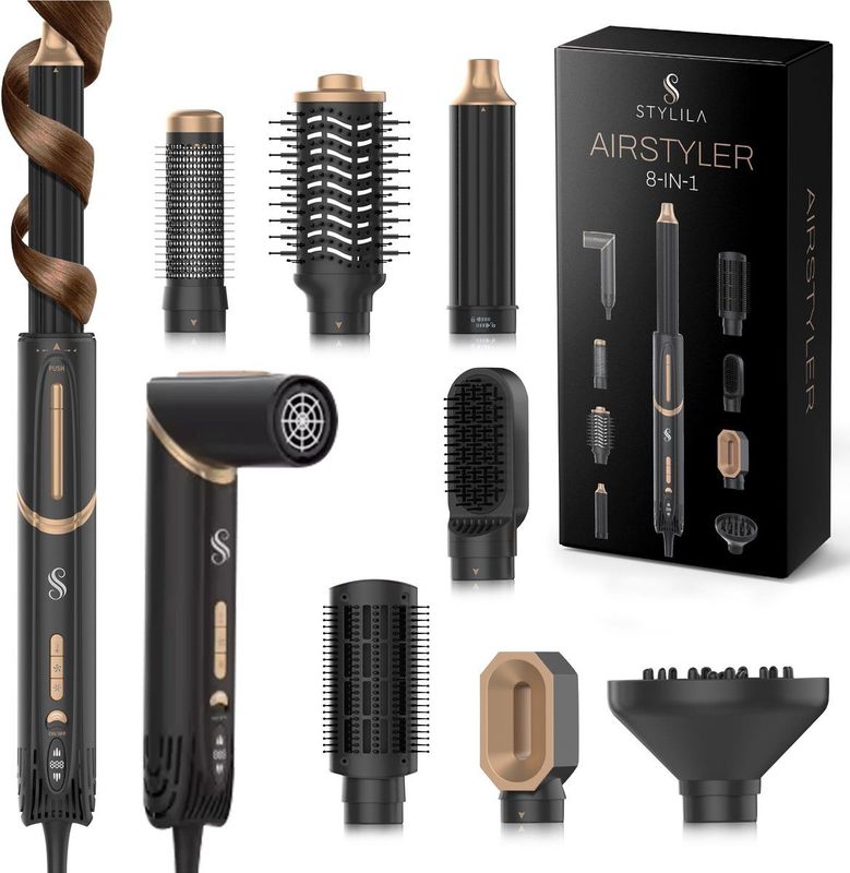 Stylila - 8-in-1 Airstyler - Multistyler - Roterende Fohnborstel