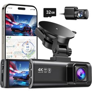 Dashcam voor auto voor en achter – Dual dashcam – Voor- en achtercamera – Autocamera – Full HD dashcam – Dashcam met nachtzicht – Dashcam met bewegingssensor – Groothoeklens – Parkeermodus – Loop recording – Dashcam met SD-kaart