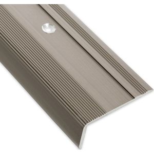 FLOORDIREKT Trapneusprofiel - Trapprofiel - Glory - Hoekprofiel - Voorgeboord - Donker brons - 36 x 17 mm - Lengte: 100 cm