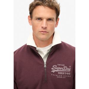 Superdry - Klassieke trui met halve rits en print - Heren - Truien