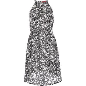 myMo - Jerseyjurk - Geweven Hartjesprint - Mouwloos - Ronde Halslijn