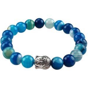 Edelstenen armband Buddha Blue Lace Agate