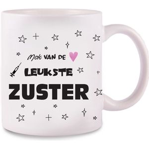 Hospitrix Mok Leukste Zuster - Zorgpersoneel - Ziekenhuis - Verpleegster Accessoires - Cadeau Verpleegkundige - Wit