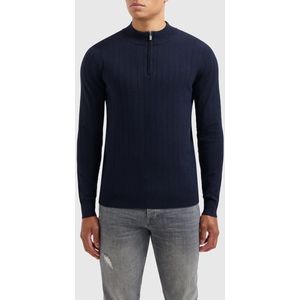 Pure Path Regular fit Knitwear Halfzip LS Navy (24030804 - 07)