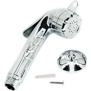Handdouche met chromen afwerking en ABS douchekop 1/2'' - Inclusief praktische start-/stopknop voor camping toilet.