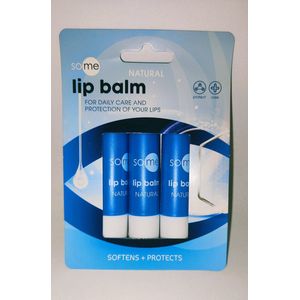 Lippenbalsum Naturel | Lip balm Natuurlijke Smaak | balsem voor lippen - lip protector | Lip stick | 3x Stuks
