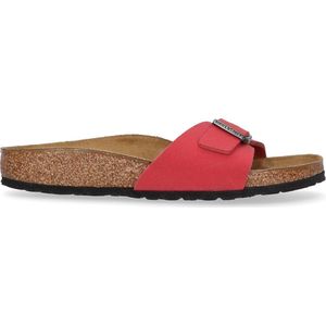 Birkenstock Madrid Dames Slippers Scarlet Red Narrow-fit |  Rood | Imitatieleer | Maat 35