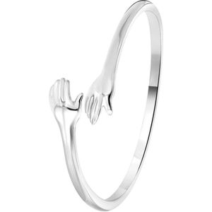 Lucardi Dames Ring hug - Ring - Cadeau - Echt Zilver - Zilverkleurig