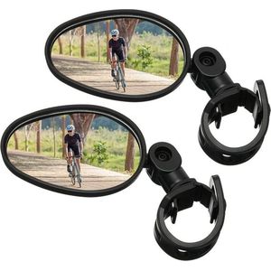 2 stuks hoge kwaliteit fietsspiegels - fiets spiegel geschikt voor ebike en normale fiets - 360 graden rotatie spiegel voor links en rechts - fietsspiegels op stuur - verstelbaar -