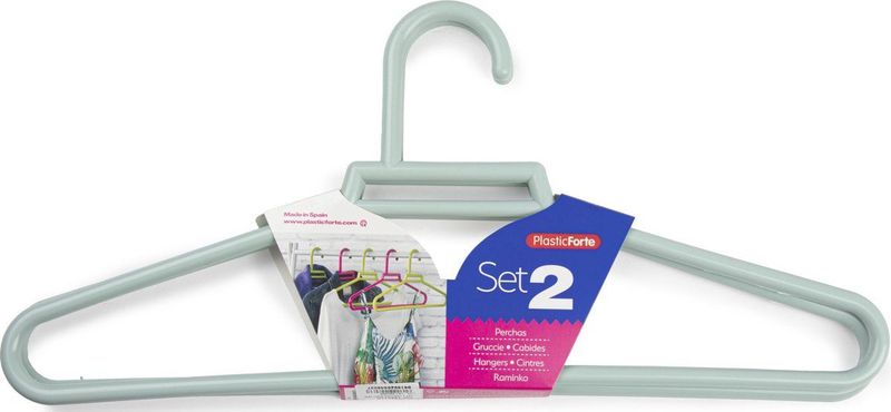 10x stuks kunststof kledinghangers in het mintgroen 41 cm - Kledingkast organiseren - Kleerhangers/kledinghangers