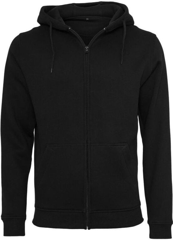 Build Your Brand - Heavy Sweatshirt - Met Rits - Neutraal - Geborstelde Sweatstof