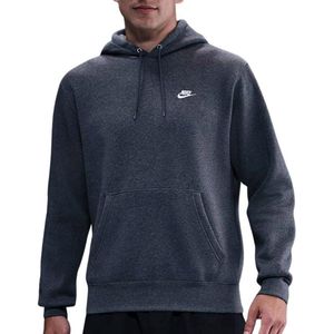Nike - Club Fleece Hoodie - Grijs Zilver Wit