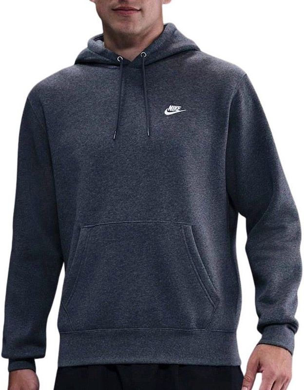 Nike - Club Fleece Hoodie - Grijs Zilver Wit