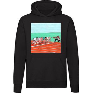 Startschot Hoodie - hardlopen - sport - start - grappig - trui - sweater - capuchon