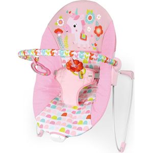 D&B Babyschommel - Baby bed - Schommelstoel - Baby Swing - Speelgoedhanger - Wasbaar - Eenhoorn - Roze