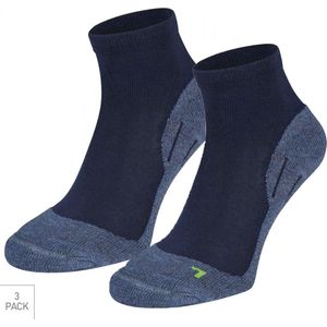 Bamboe Quarter Wandelsokken Xp 3-Pack - Marine - Maat 39-42 - Lage Wandelsokken Van Zachte Ademende Bamboe Stof - Anti-Blaar - Dames / Heren
