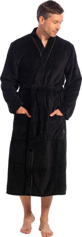 ten Cate fleece badjas zwart