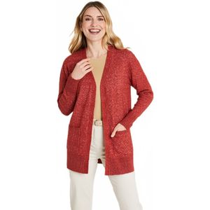 Lang, geribbeld vest van wol