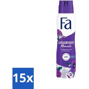 15 x Fa Deodorant Spray Luxurious Moments 150 ml - Langdurige Frisheid