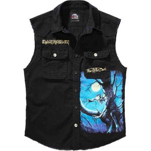 Brandit Iron Maiden - Vintage FOTD Mouwloos werkshirt - XL - Zwart