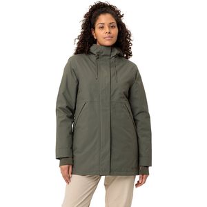 Vaude - Womens Coreway Parka - Olijfgroen - Parka - Waterdicht