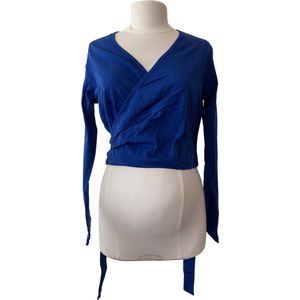 FRAGILE Cardigan (Wrap) met lange mouw V1100 Cotton Jersey kleur: Cobalt Blauw, maat: XXL
