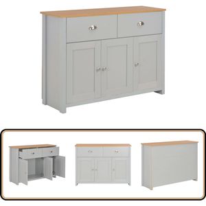 vidaXL Dressoir 112x35x81 cm grijs