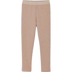 Legging - Mokka - Gevoerd - Fleece - Glinsterende Sterren