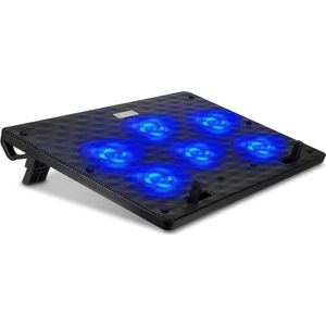 Lexium Laptop Cooler - Laptop Cooling Pad - Zwart - 6 Ventilatoren