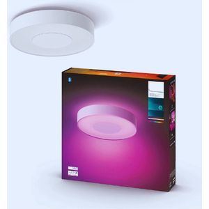 Xamento Badkamerplafondlamp - Duurzame LED Verlichting - Wit En Gekleurd Licht - Dimbaar - 38cm - Verbind met Hue Bluetooth of Bridge - Werkt met Alexa en Google Home