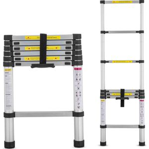 Outbee Telescopische Ladder - Telescopische Vouwladder - 2 m Werkhoogte - Aluminium