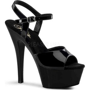 Pleaser - KISS-209 Sandaal met enkelband - US 11 - 41 Shoes - Zwart
