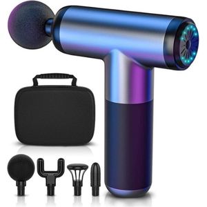 Massage Gun - Diepe Spierontspanning en Herstel - Ideaal voor Sporters en Ontspanning - Meerdere Opzetstukken en Snelheden - Krachtig en Stil Design - Draadloos en Oplaadbaar voor Flexibel Gebruik