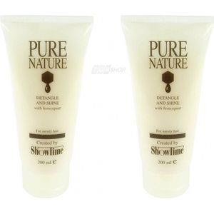 Showtime Pure Nature Detangle and Shine Haarconditioner honing 2 x 200ml