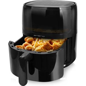 Emerio AF-129329.3 - grote digitale heteluchtfriteuse met kijkvenster, Frituren zonder extra olie, 5 liter inhoud, 12 automatische programma's, Cool Touch, BPA-vrij, snel opwarmen, 1500 watt