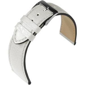 EULIT horlogeband - leer - 18 mm - wit - metalen gesp